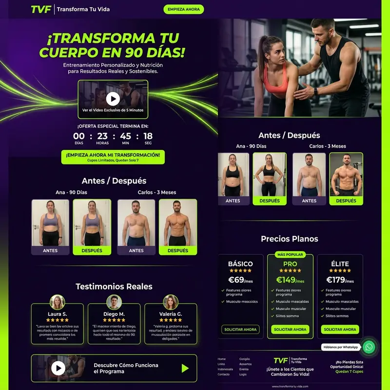 Plantilla Fitness Coach